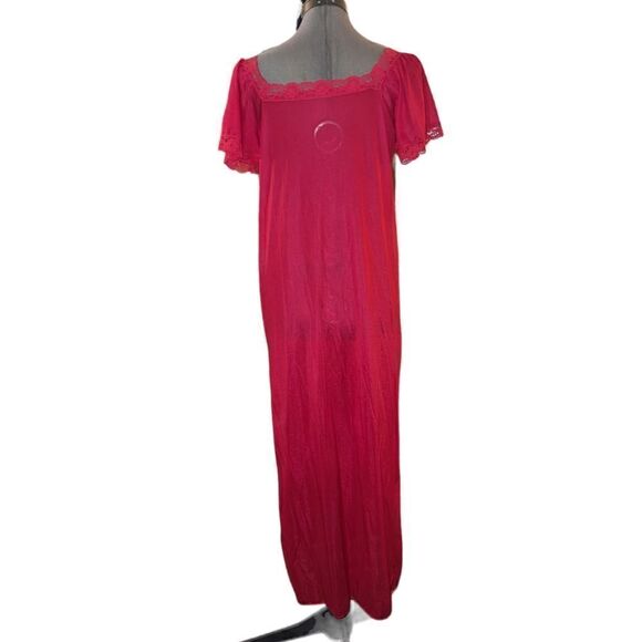 Vintage Rikki New York magenta silky nightgown - Picture 4 of 8